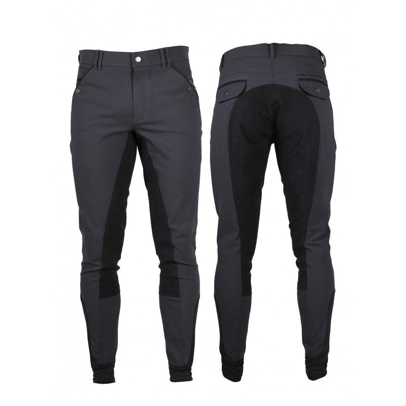 QHP Ridingbreeches Jack Full Seat 44 / Grey - Eqclusive  - 1