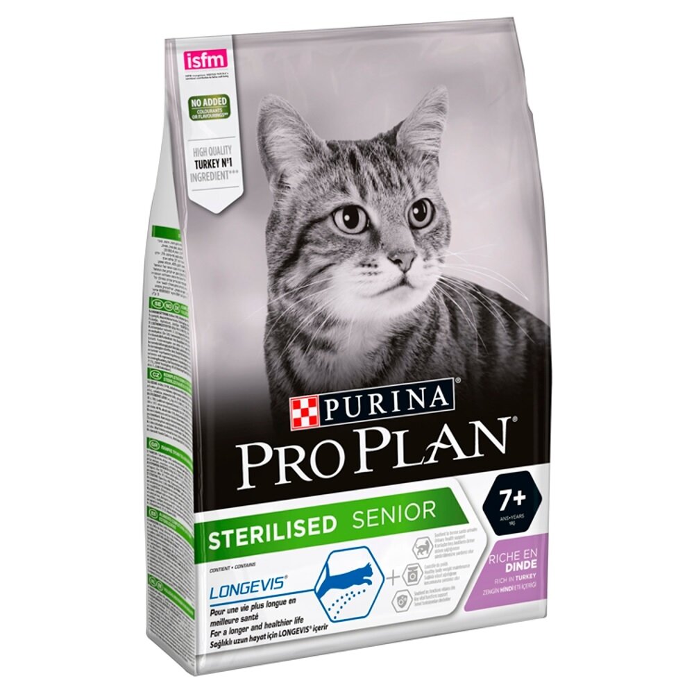 PURINA Pro Plan Sterilised Senior Cat LONGEVIS Turkey 3kg
