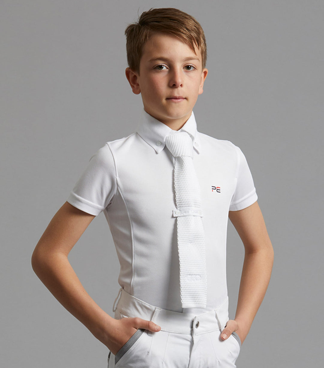 PREMIER EQUINE Mini Antonio Boy's Short Sleeve Show Shirt