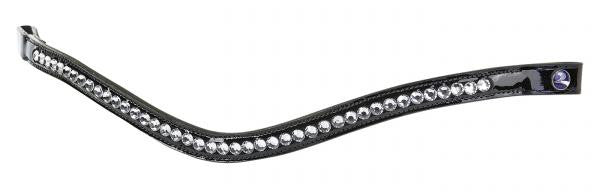 BUSSE Browband MESSINA Cob / Black/Varnish-Diamond - Eqclusive 