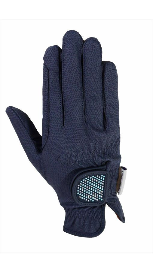 HAUKESCHMIDT Magic Tack Gloves 6 / Navy Blue / Chessboard - Eqclusive  - 13