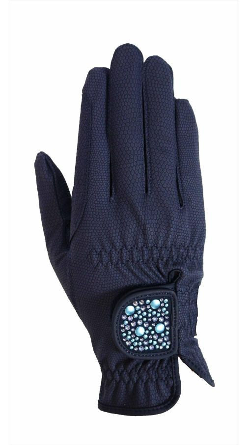HAUKESCHMIDT Magic Tack Gloves 6 / Navy Blue / Mixed - Eqclusive  - 10