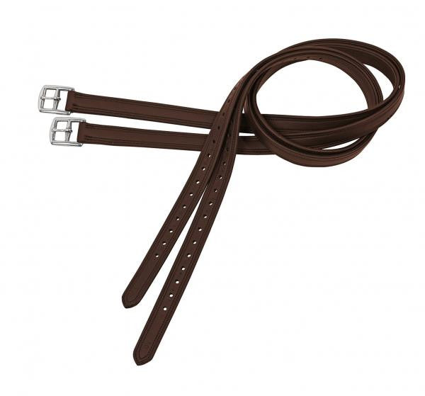 BUSSE Stirrup leathers SOFT-CURVED 130cm / D-Brown/SS - Eqclusive  - 2