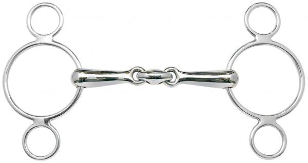 BUSSE 3-Ring-Snaffle EDELSTAHL, French-link 11.5cm | 18mm / Stainless Steel - Eqclusive 