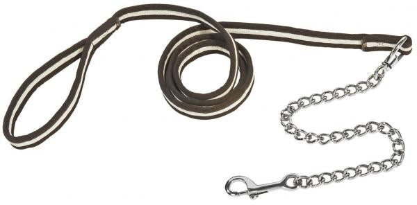BUSSE  Leading Rein SOFT, with chain 55cm / Cacao/Cream - Eqclusive  - 3