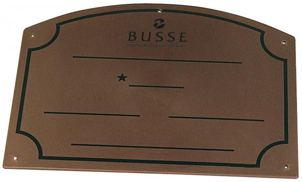 BUSSE Name Board PVC Brown - Eqclusive  - 2