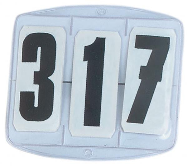 BUSSE Competition Numbers ECKIG, 3-digit Velcro - Eqclusive  - 1