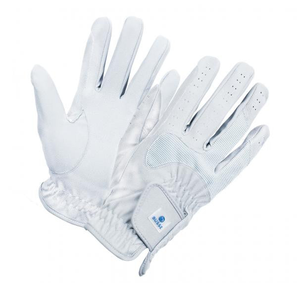BUSSE Riding Gloves CLASSIC STRETCH C_S / White - Eqclusive  - 3